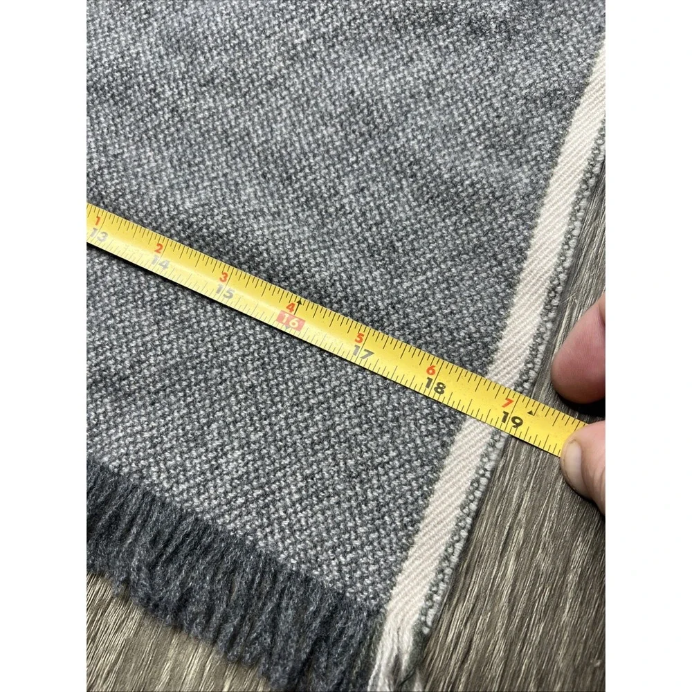 Brunello Cucinelli 100% Cashmere Shawl Scarf Wrap Grey Gray 19